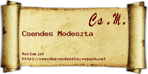 Csendes Modeszta névjegykártya
